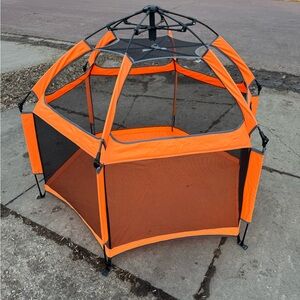 Orange Portable Pet Playpen